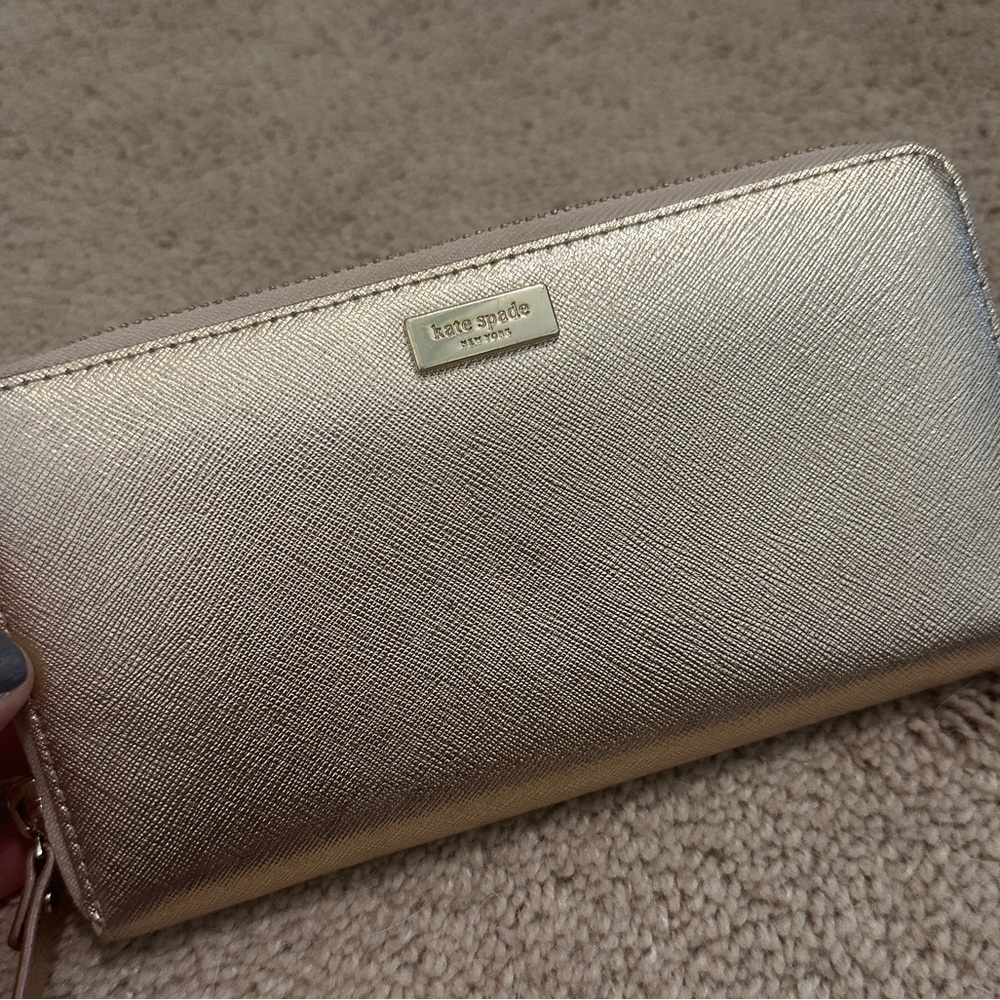 Metallic Rose Gold KATE SPADE Wallet